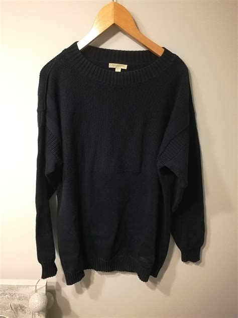 burberry sweater navy|Burberry oversized sweater.